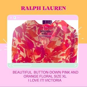 Beautiful floral button down perfect for spring and summer by Ralph Lauren